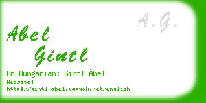 abel gintl business card